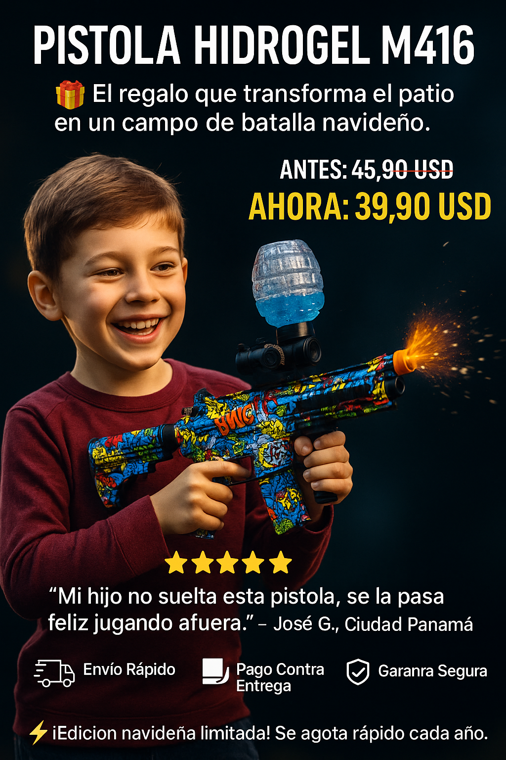 FUSIL DE HIDROGEL M416
