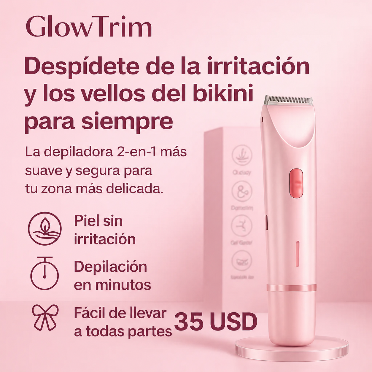 GlowTrim™ – Recortador de bikini y cuerpo 2 en 1