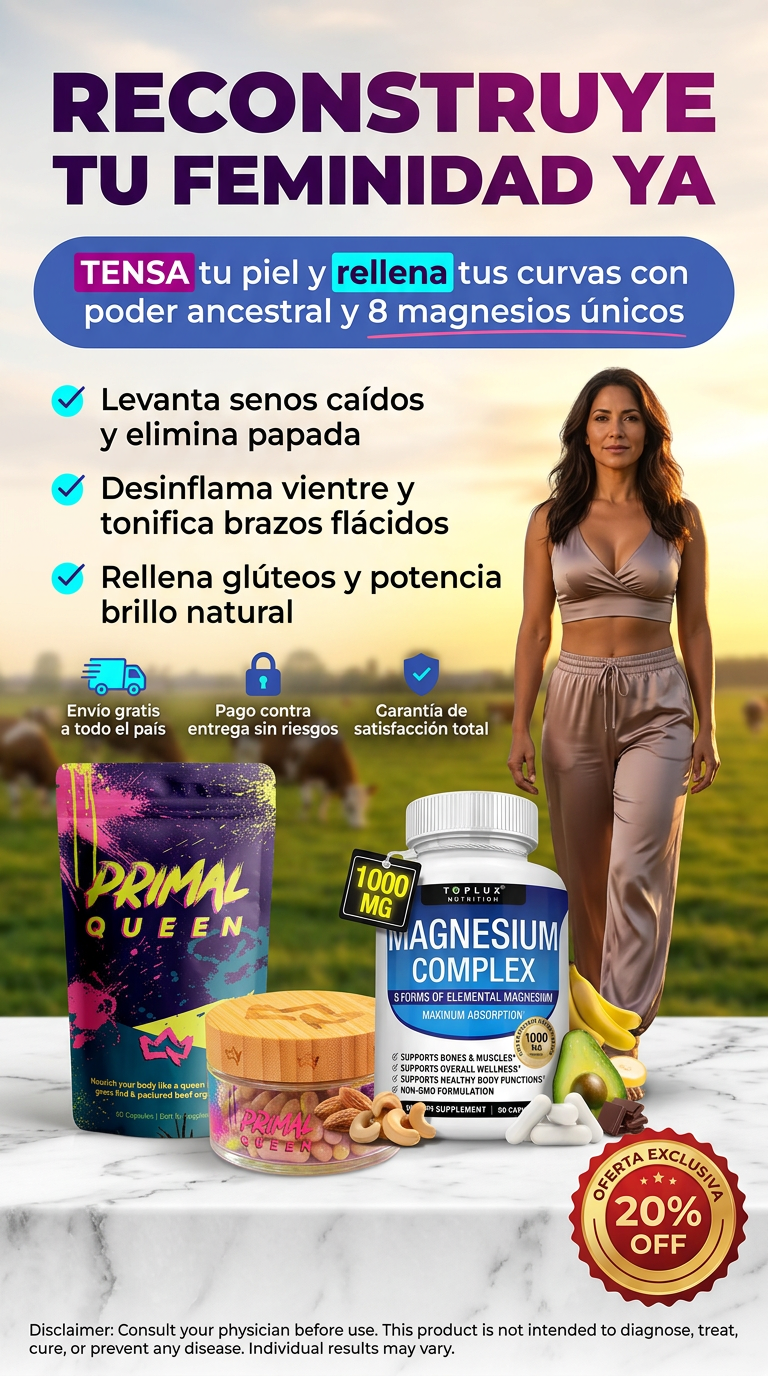 EL MEJOR COMBO 2X1 PARA MUJER: MAGNESIO COMPLEX + PIMAL QUEEN, 2 PRODUCTOS POR EL PRECIO DE 1