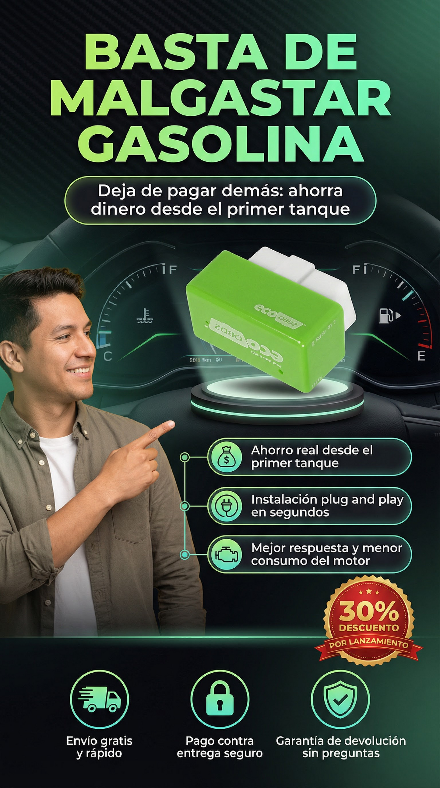 NO DESPERDICIES NI UNA GOTA MÁS DE GASOLINA TU CARRO ESTA TRAGANDO TU DINERO