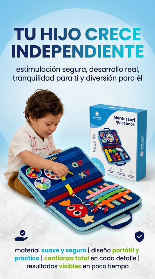 TABLERO MONTESSORI PARA NIÑOS: PRIMERAS HABILIDADES Y APRENDIZAJE TEMPRANO (1 A 6 AÑOS)
