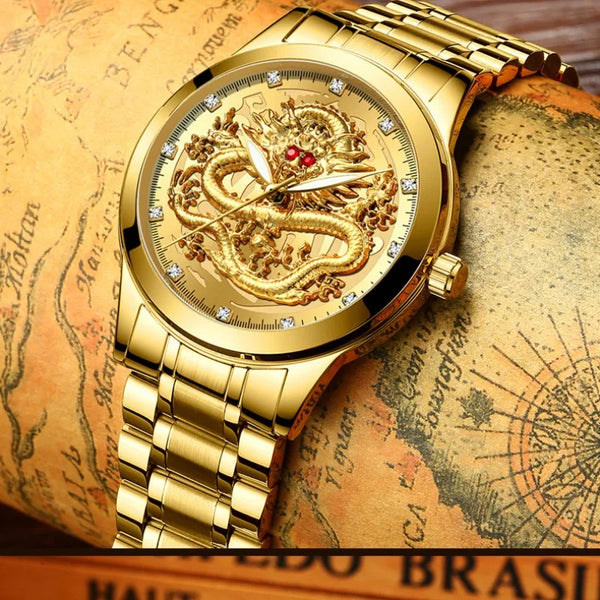 Reloj Dragón Rubí de Acero